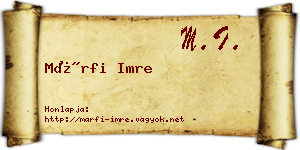 Márfi Imre névjegykártya